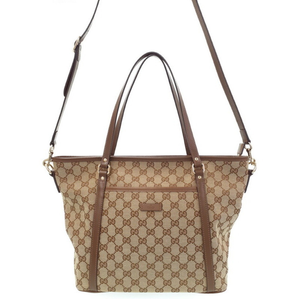 Gucci Beige Ebony GG Supreme Canvas Joy Tote Bag Brown